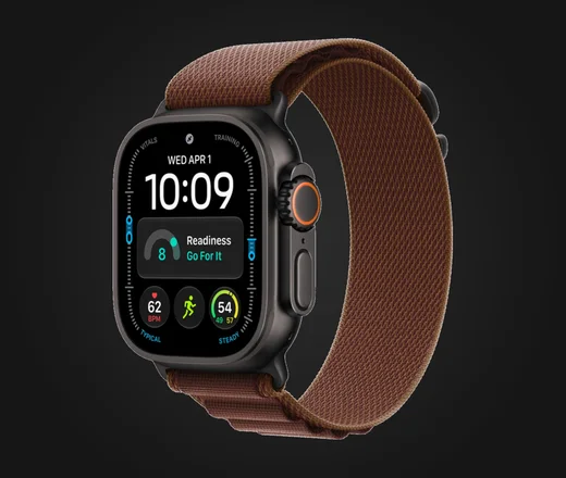 Apple Watch Ultra 4 in Titan Schwarz mit Alpine Loop