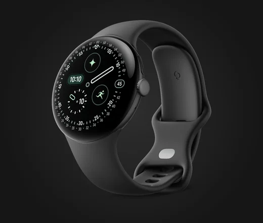 Google Pixel Watch 4 in Matte Black mit Sportarmband in Obsidian