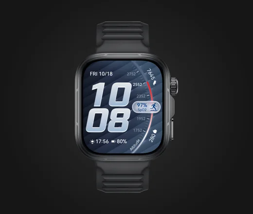 Huawei Watch Fit 5 Pro in Schwarz, Frontansicht