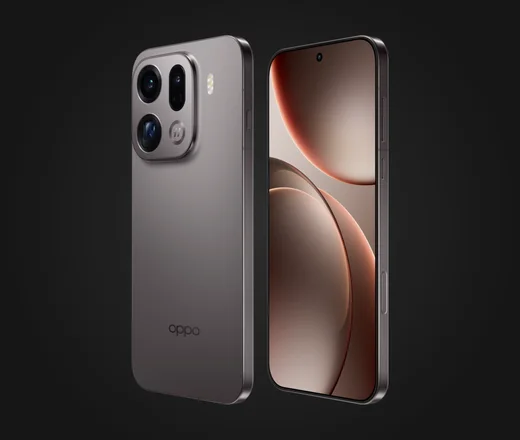 OPPO Find X9 Pro in Titanium Charcoal, Rück- und Vorderseite