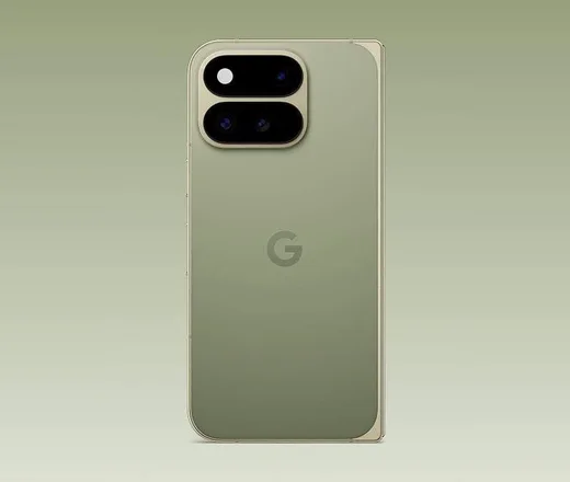 Google Pixel 11 Pro Fold in Olive, Rückansicht